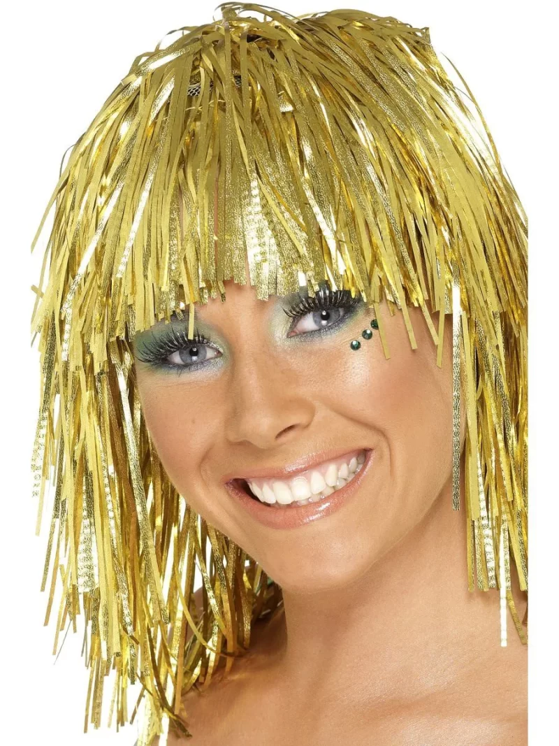 Cyber Tinsel Wig Gold