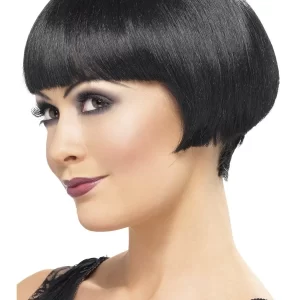 1920's Flapper/Charleston Black Bob Wig - Image 2