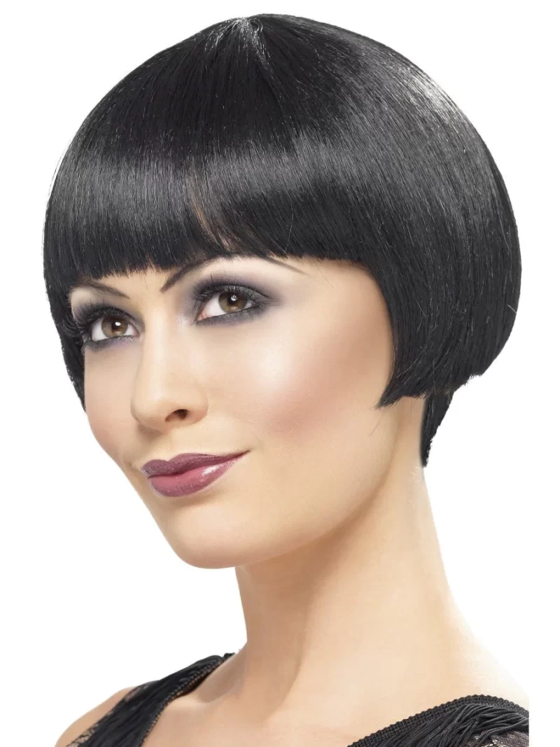 1920's Flapper/Charleston Black Bob Wig