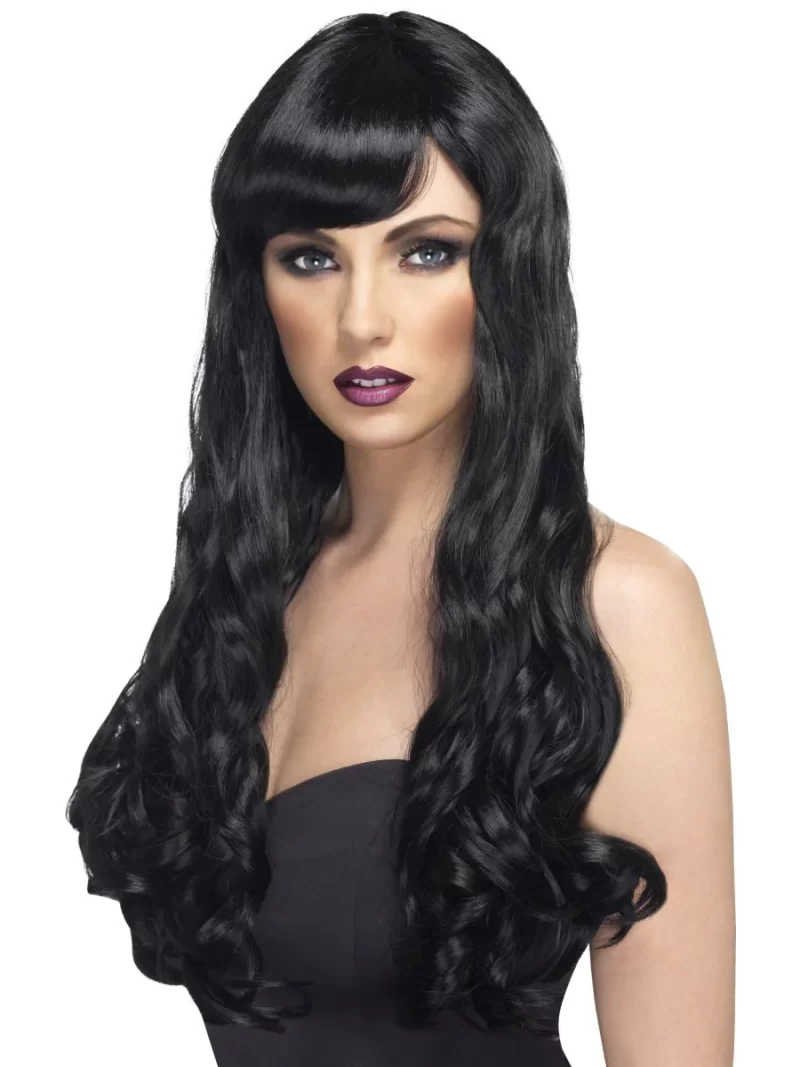 Desire Long Curly Wig Black