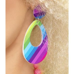 Teardrop Shaped Neon Earrings