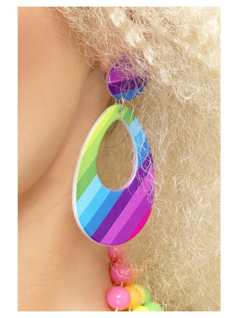 Teardrop Shaped Neon Earrings