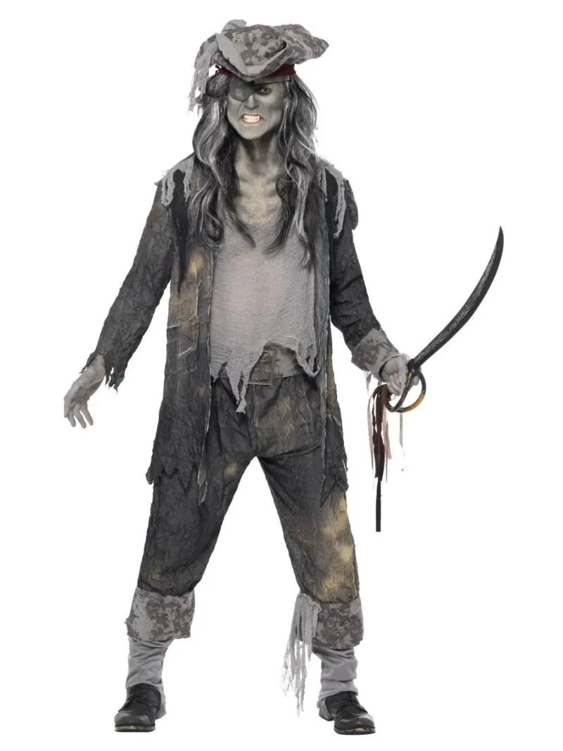 Ghost Ship Pirate Ghoul Men's Halloween Fancy Dress Costume