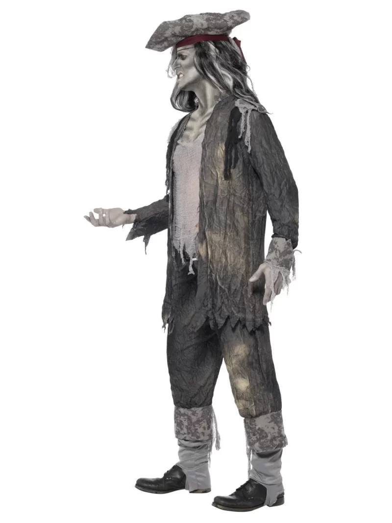 Ghost Ship Pirate Ghoul Men's Halloween Fancy Dress Costume - Image 2