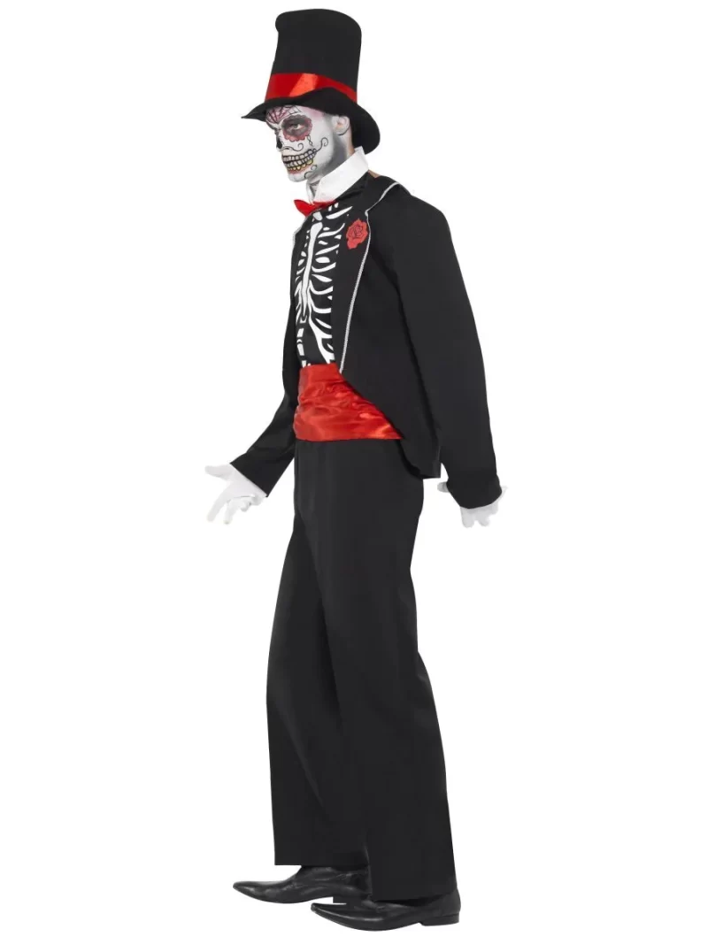 Day of the Dead Men's Halloween Fancy Dress Costume - Image 2