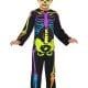 Punky Multi-Neon Skeleton Boy Childrens Halloween Fancy Dress Costume