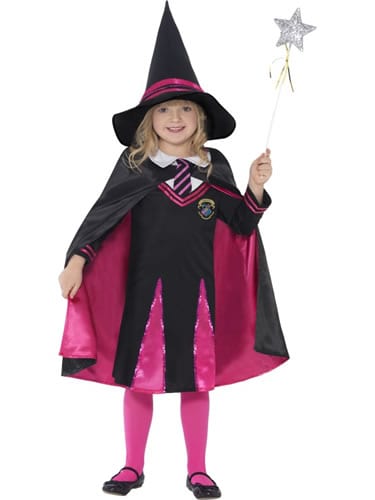 School Girl Witch Children's Halloween Fancy Dress Costume