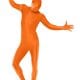 Second Skin Orange Bodysuit Fancy Dress Costume