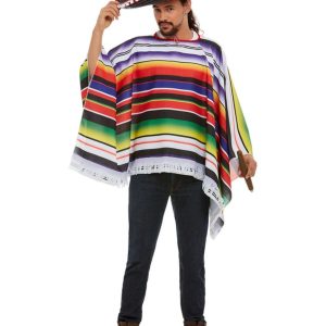 Mexican Poncho Mens Fancy Dress Costume