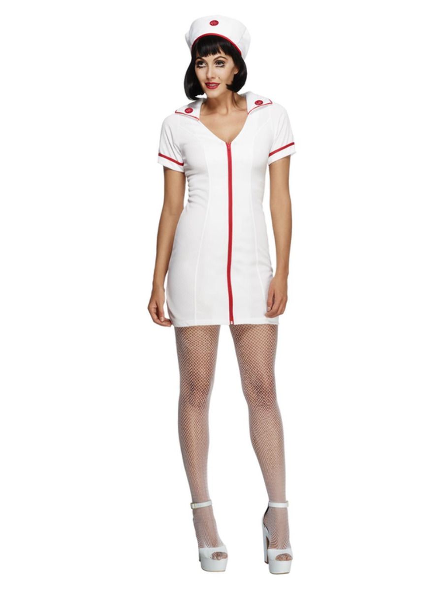 42796 Ladies Fancy Dress Vintage Nurse Costume Size 4-22