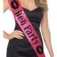 Pink Hen Party Sash with Black Lettering