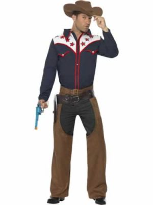 Rodeo Cowboy Men's Fancy Dress Costume