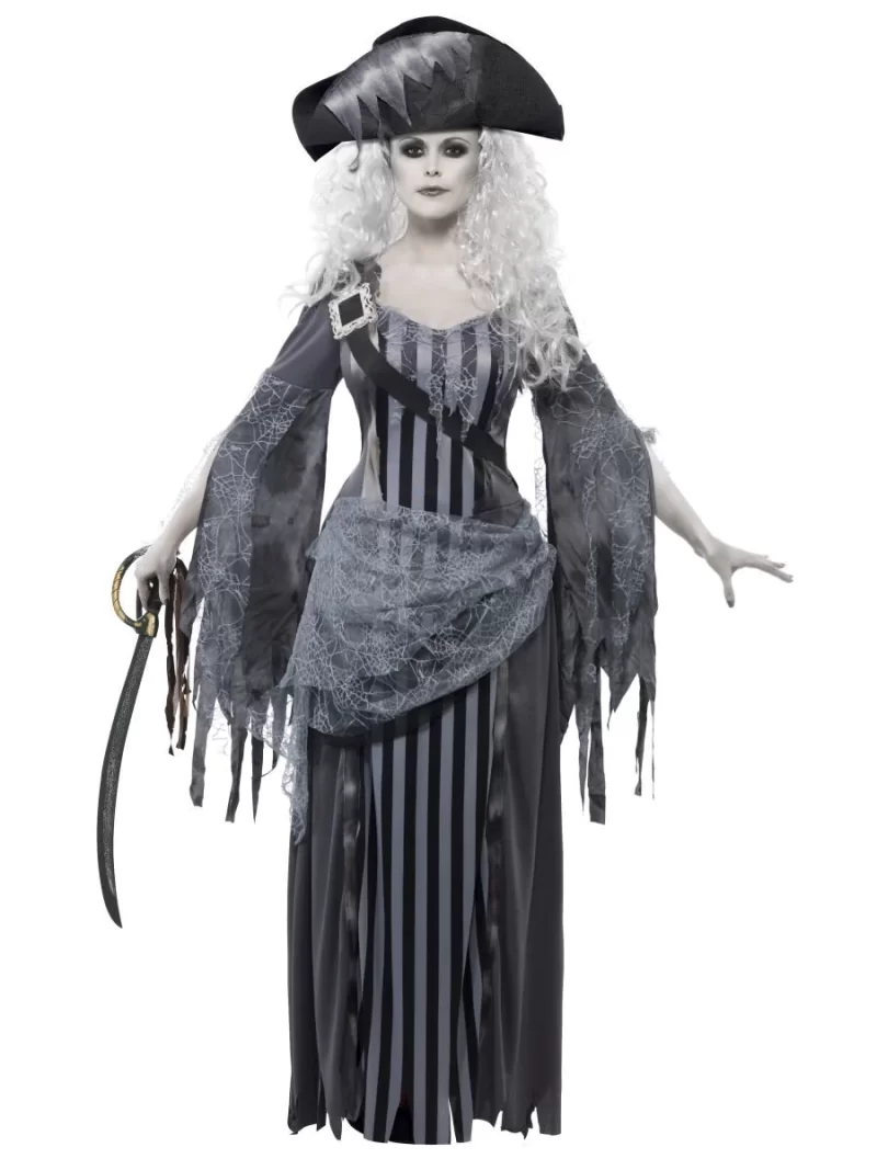 Ghost Ship Pirate Princess Halloween Ladies Fancy Dress Costume