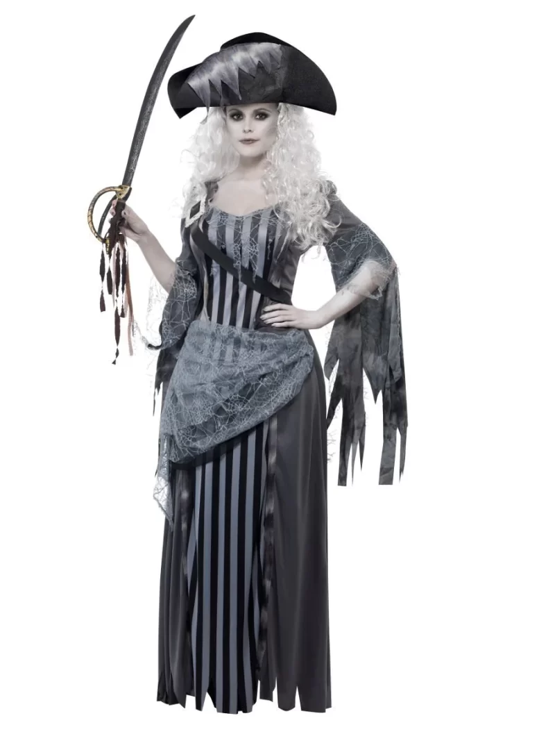 Ghost Ship Pirate Princess Halloween Ladies Fancy Dress Costume - Image 2