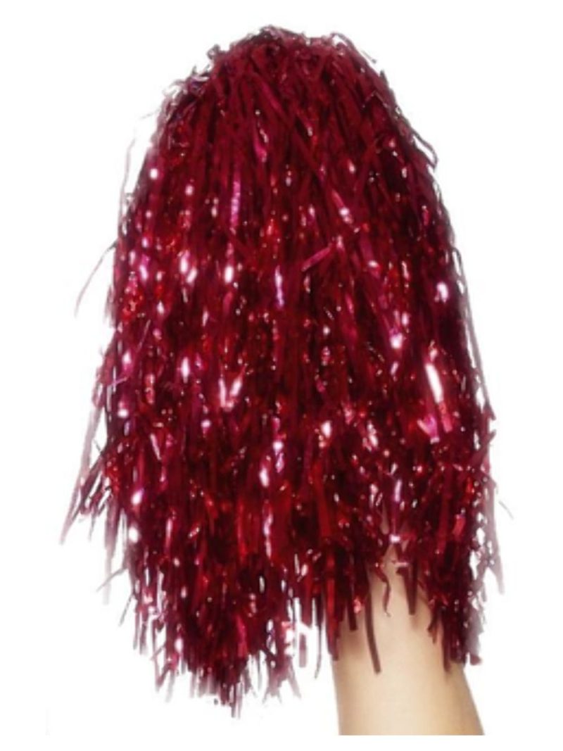 Pom Poms Tinsel Red
