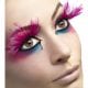 Fever Collection Pink with Feathered Plumes Eyelashes