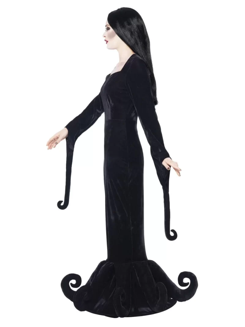 Gothic Manor Duchess of the Manor (Morticia) Ladies Halloween Fancy Dress Costume - Image 2