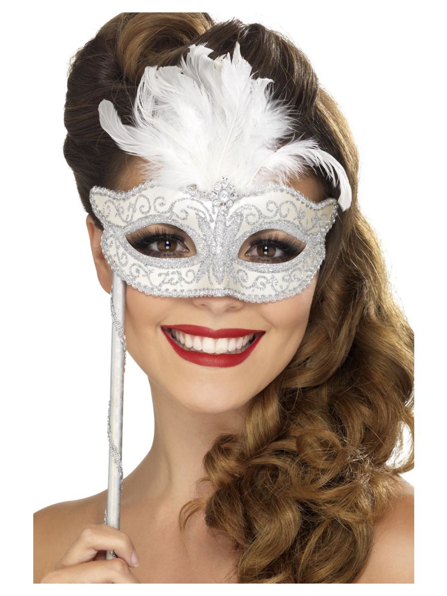 White Baroque Fantasy Eyemask