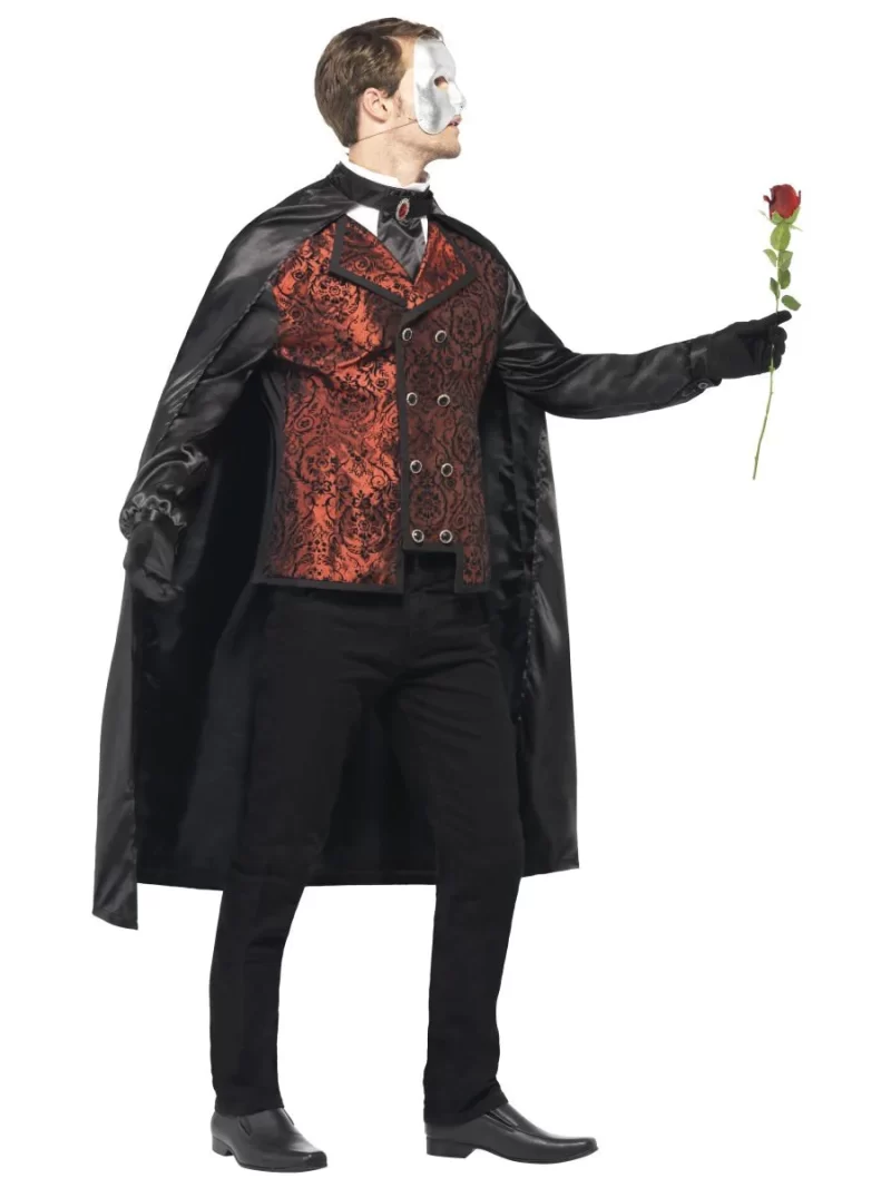 Dark Opera Masquerade Men's Halloween Fancy Dress Costume - Image 2