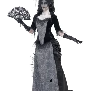 Ghost Town Black Widow Halloween Ladies Fancy Dress Costume