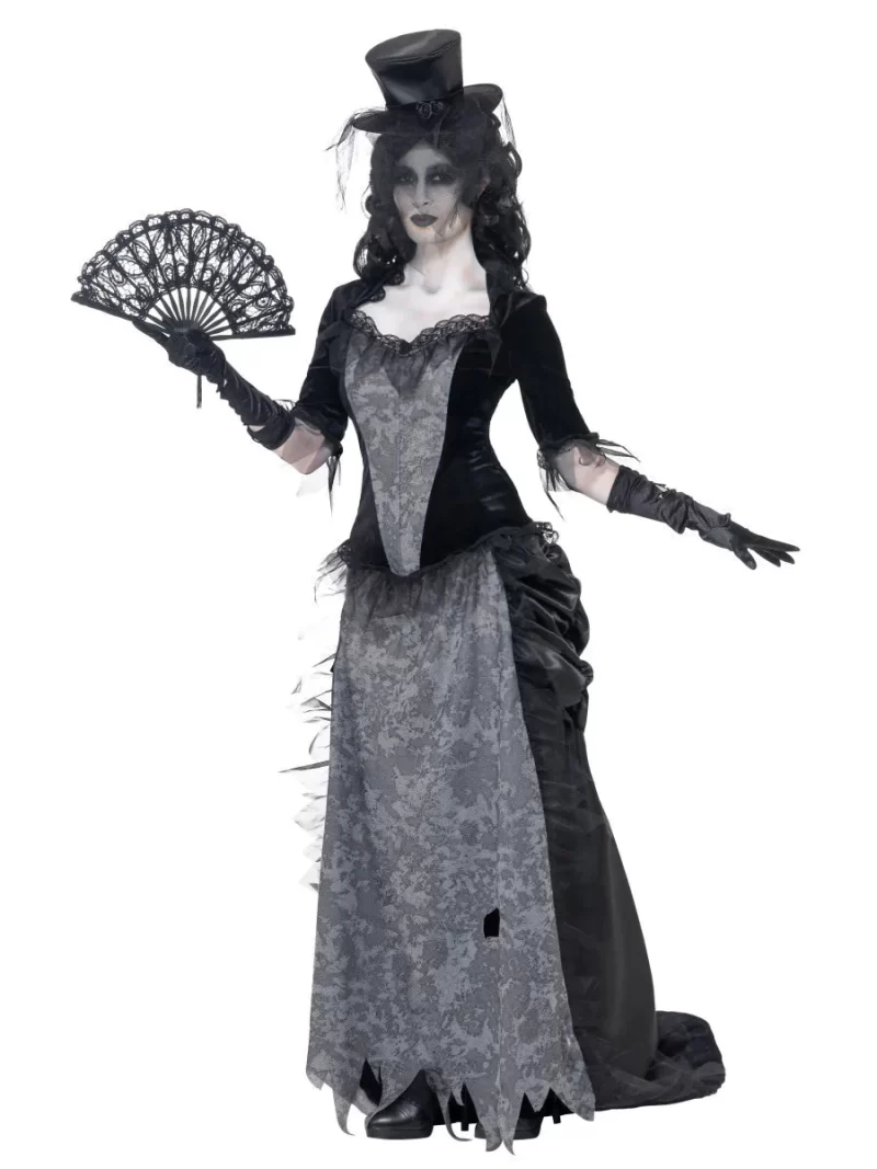 Ghost Town Black Widow Halloween Ladies Fancy Dress Costume