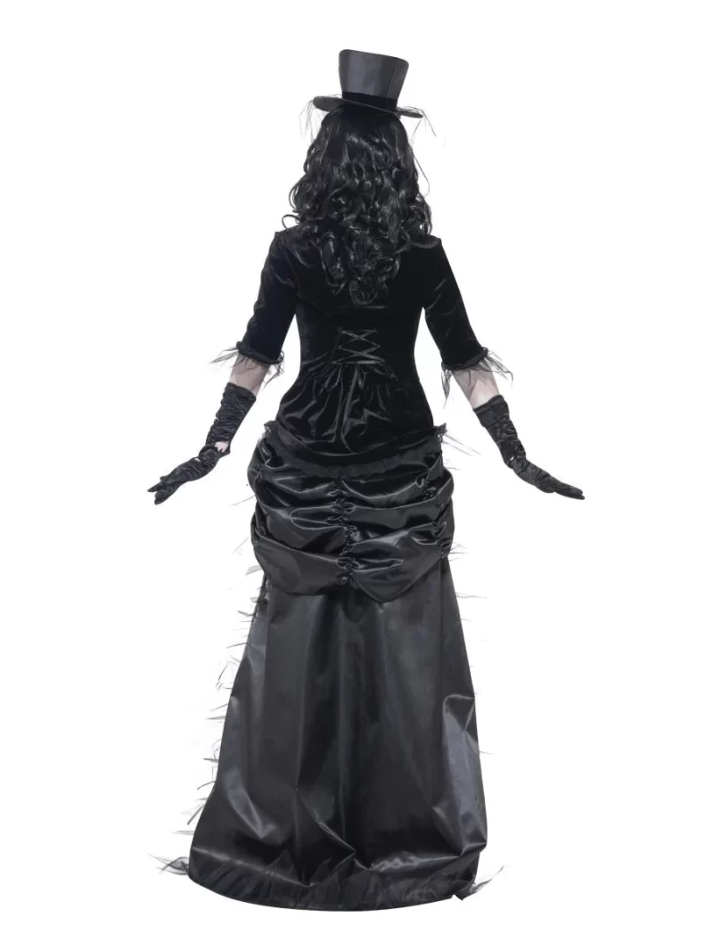Ghost Town Black Widow Halloween Ladies Fancy Dress Costume - Image 2