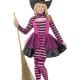 Stripe Dark Fairy Halloween Childrens Fancy Dress Costume (DISC)