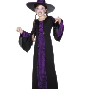 Bewitched Witch Purple/Black Halloween Children's Fancy Dress