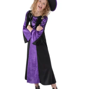 Bewitched Witch Purple/Black Halloween Children's Fancy Dress - Image 2