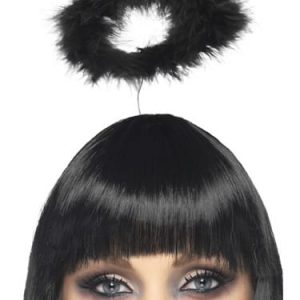Black Marabou Halo