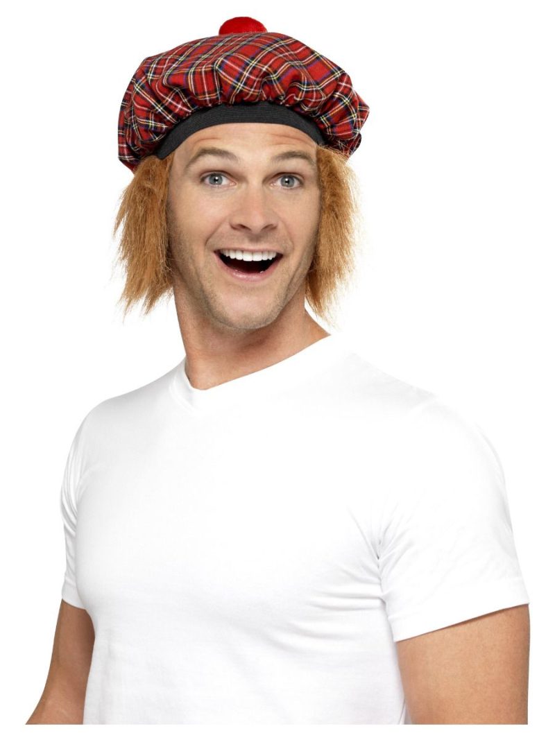 Tam-O-Shanter Tartan Hat with Hair