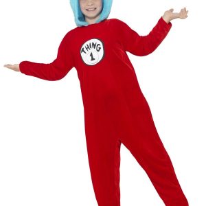 Cat in the Hat Thing 1 or Thing 2 Children's Fancy Dress Costume