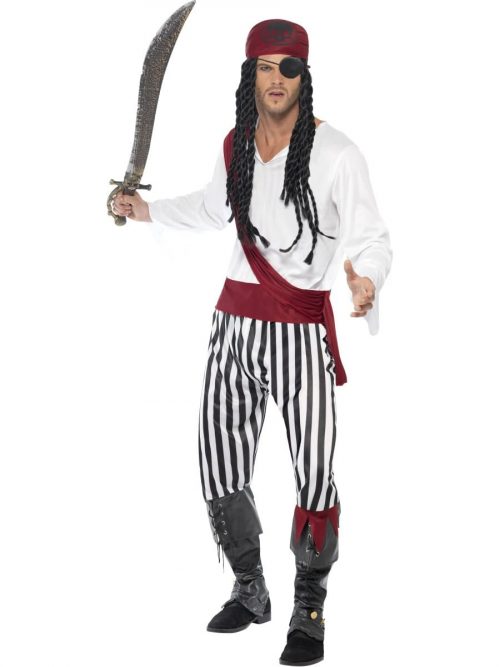 Pirate Costume  Adult Mens  Halloween Costume Fancy Dress 
