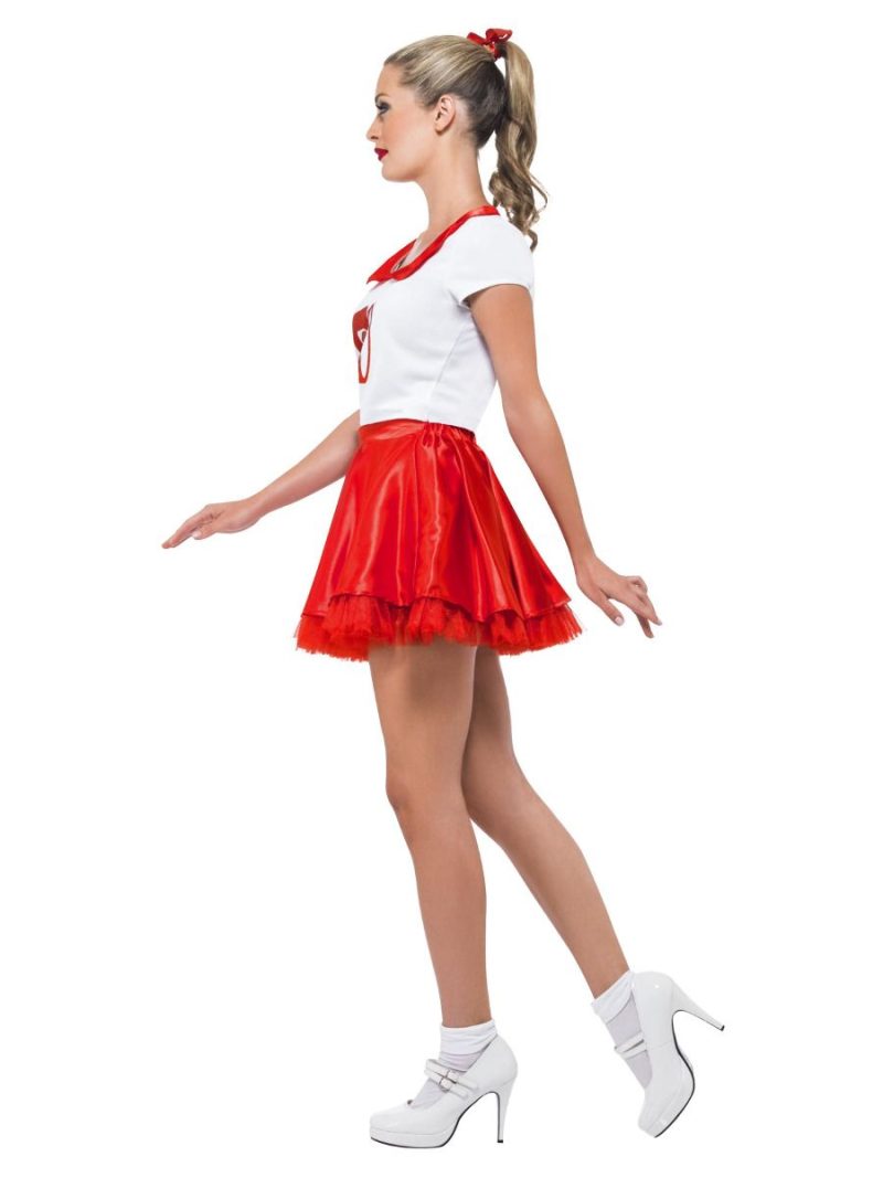 Grease Sandy Cheerleader Ladies Fancy Dress Costume - Image 2