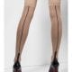 Nude Thigh High Stockings with Black Seam