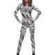 Bodysuit Zebra Print Ladies Fancy Dress Costume
