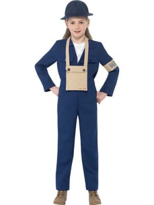 Horrible Histories Air Warden Children's Fancy Dress Costume