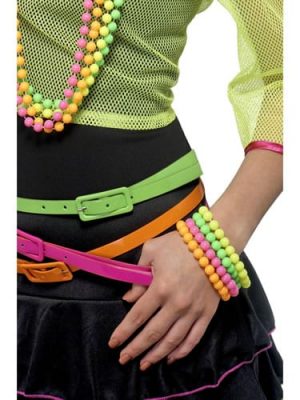 Neon Coloured 4 Pack Beaded Bracelets