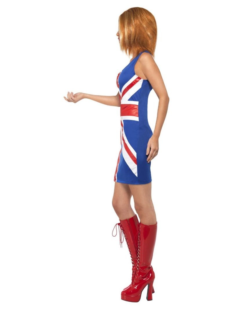 1990's Icon Union Jack (Ginger Spice) Ladies Fancy Dress Costume - Image 2