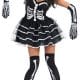Skeleton Tutu Dress Ladies Halloween Fancy Dress Costume