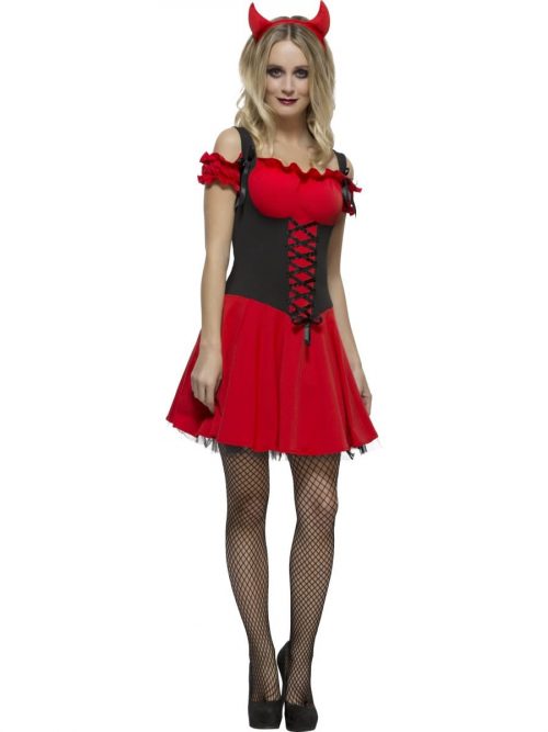 Fever Wicked Devil Ladies Halloween Fancy Dress Costume