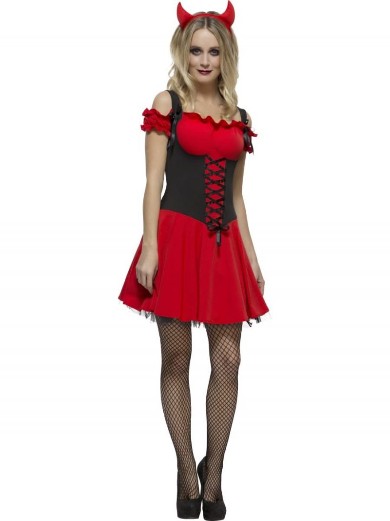 Fever Wicked Devil Ladies Halloween Fancy Dress Costume