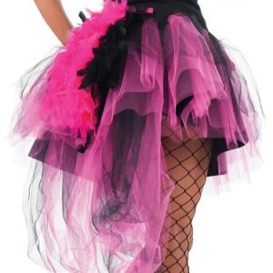 Pink & Black Feather Tail Tutu