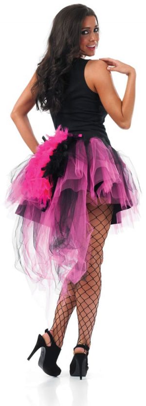 Pink & Black Feather Tail Tutu