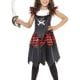 Gothic Pirate Girl Children's Fancy Dress Costume