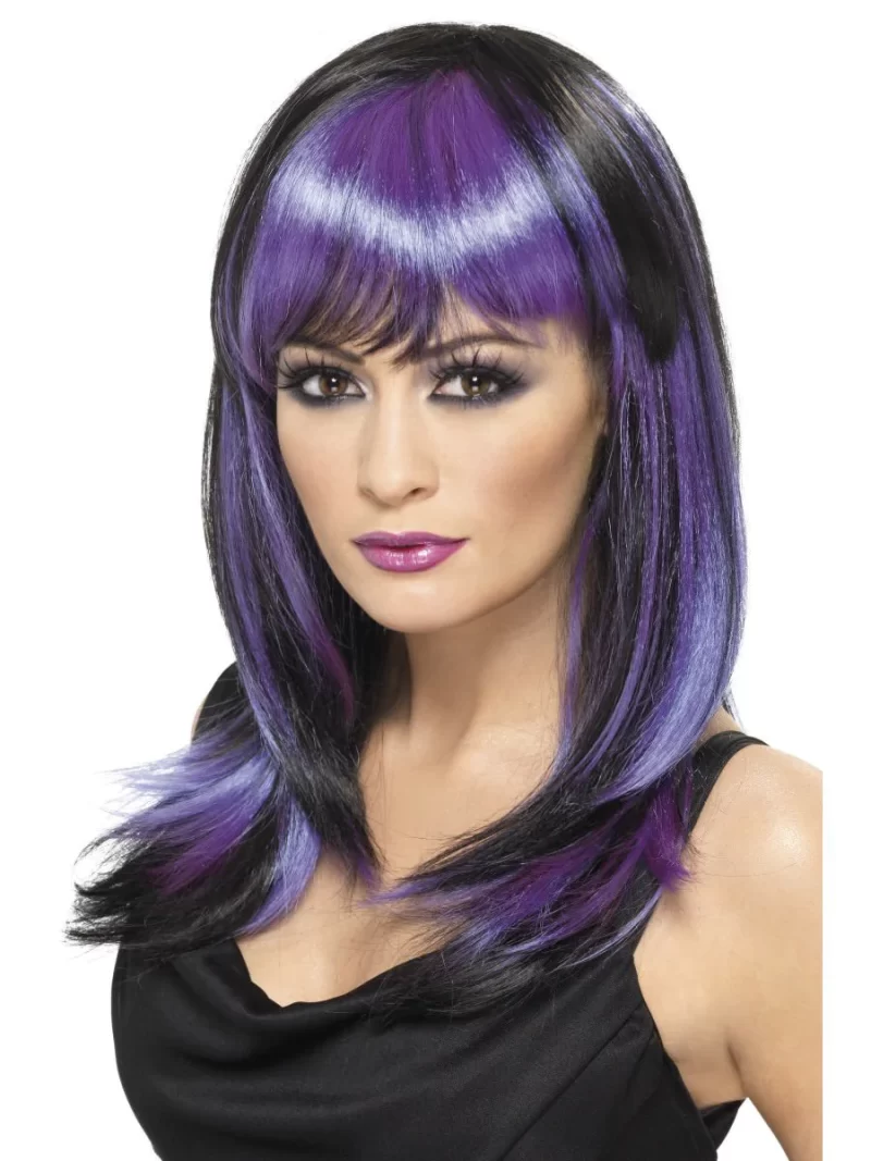 Glamour Purple/Black Witch Wig