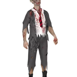 High School Horror Zombie School Boy Mens Halloween Fancy Dress Costume - Image 2