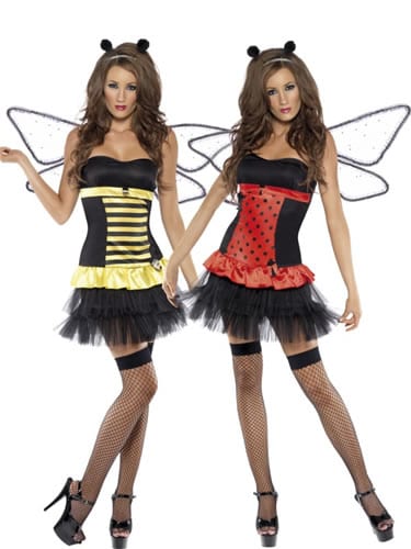 Fever Collection Reversible Bumble Bee/Ladybug Ladies Fancy Dress Costume