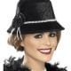 1920's Black Trilby Hat