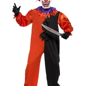 Sinister Scary Bo Bo the Clown Mens Halloween Fancy Dress